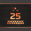 Completou 25 corridas.